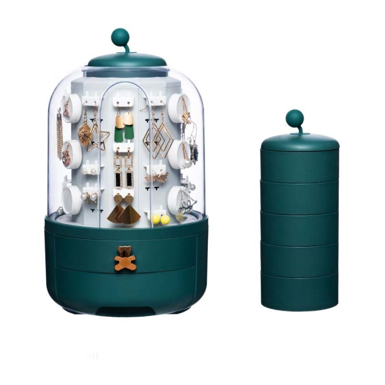 Jewelry Earring Display Stand Earring Necklace Large Capacity Jewelry Storage Box, Specification:  Five-layer Rotating  Inner Core
