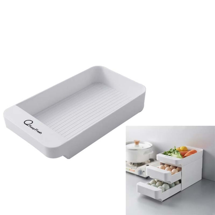 Kitchen Refrigerator  Drawer Type Plastic Egg Box  Divided Multi-Layer Egg Storage Box