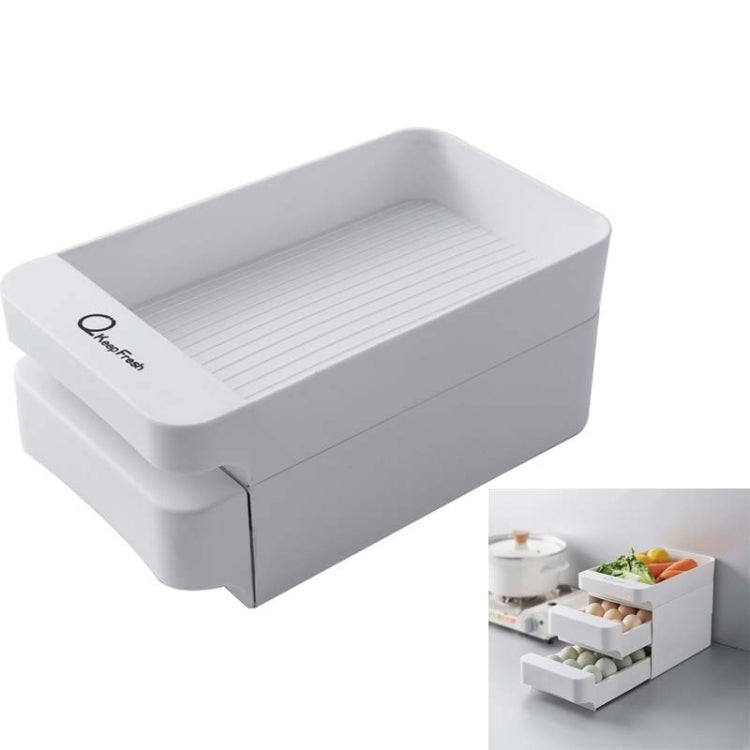Kitchen Refrigerator  Drawer Type Plastic Egg Box  Divided Multi-Layer Egg Storage Box