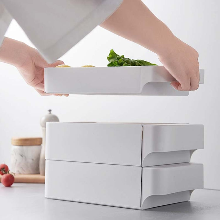 Kitchen Refrigerator  Drawer Type Plastic Egg Box  Divided Multi-Layer Egg Storage Box