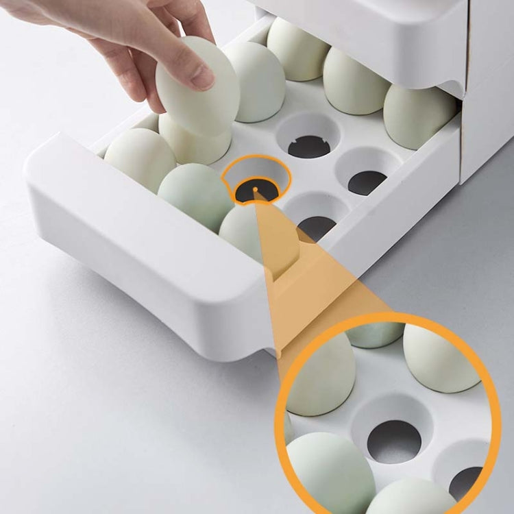 Kitchen Refrigerator  Drawer Type Plastic Egg Box  Divided Multi-Layer Egg Storage Box