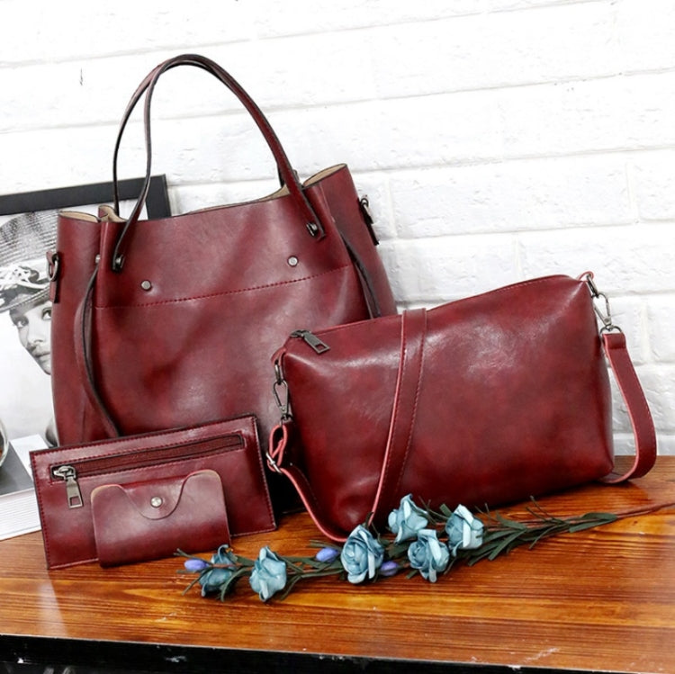 4 in 1 Women Handbags Versatile Fashion Large Capacity Messenger Bag
