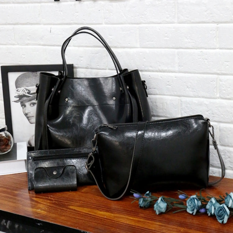 4 in 1 Women Handbags Versatile Fashion Large Capacity Messenger Bag