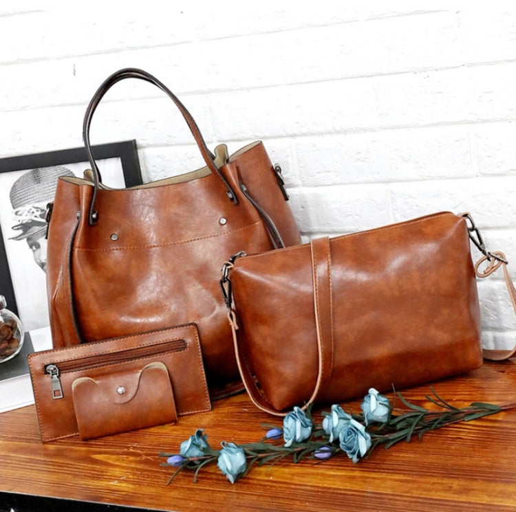 4 in 1 Women Handbags Versatile Fashion Large Capacity Messenger Bag