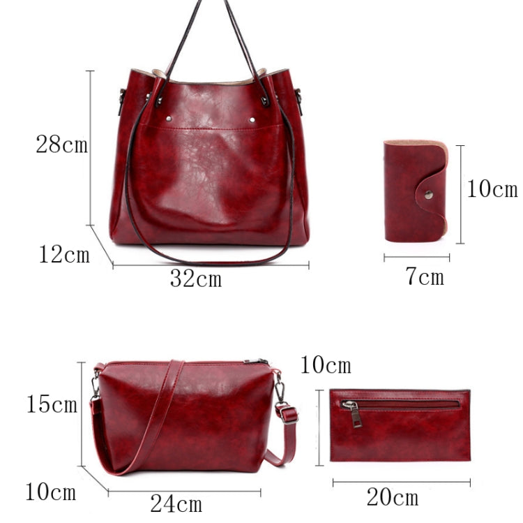 4 in 1 Women Handbags Versatile Fashion Large Capacity Messenger Bag