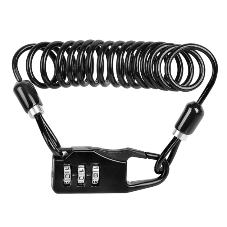 3 PCS Helmet Lock Mountain Bike Wire Lock Safety Lock Bicycle Motorcycle Electric Bike Portable Password Steel Cable Lock