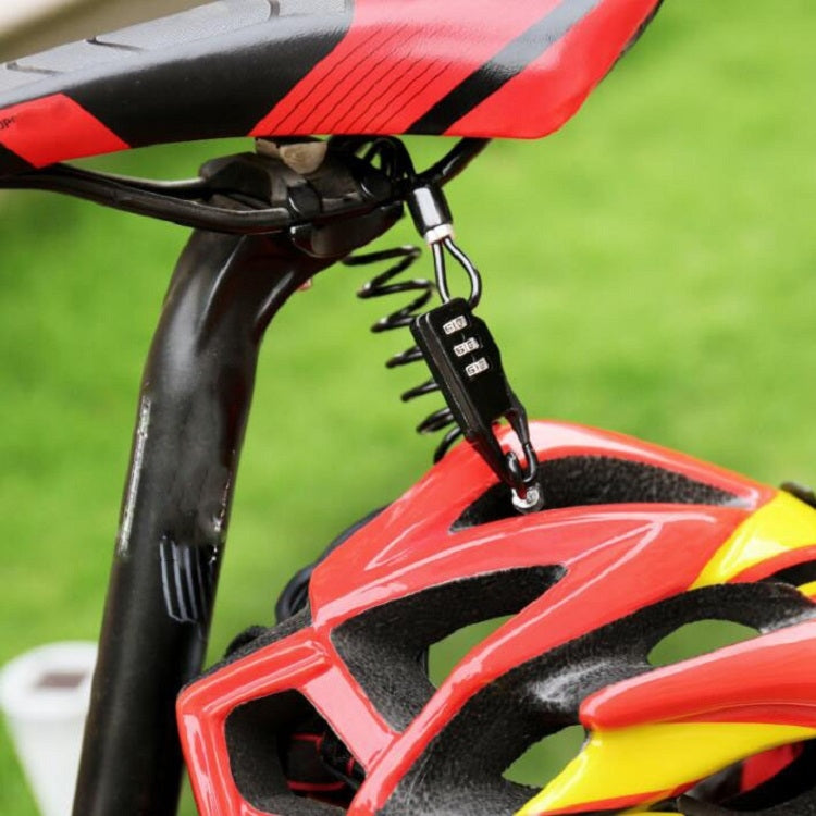 3 PCS Helmet Lock Mountain Bike Wire Lock Safety Lock Bicycle Motorcycle Electric Bike Portable Password Steel Cable Lock