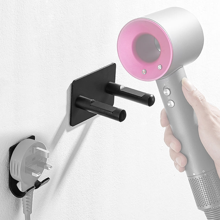Bathroom Perforation-Free Wall-Mounted Hair Dryer Hanger Holder, Style:Separate Type
