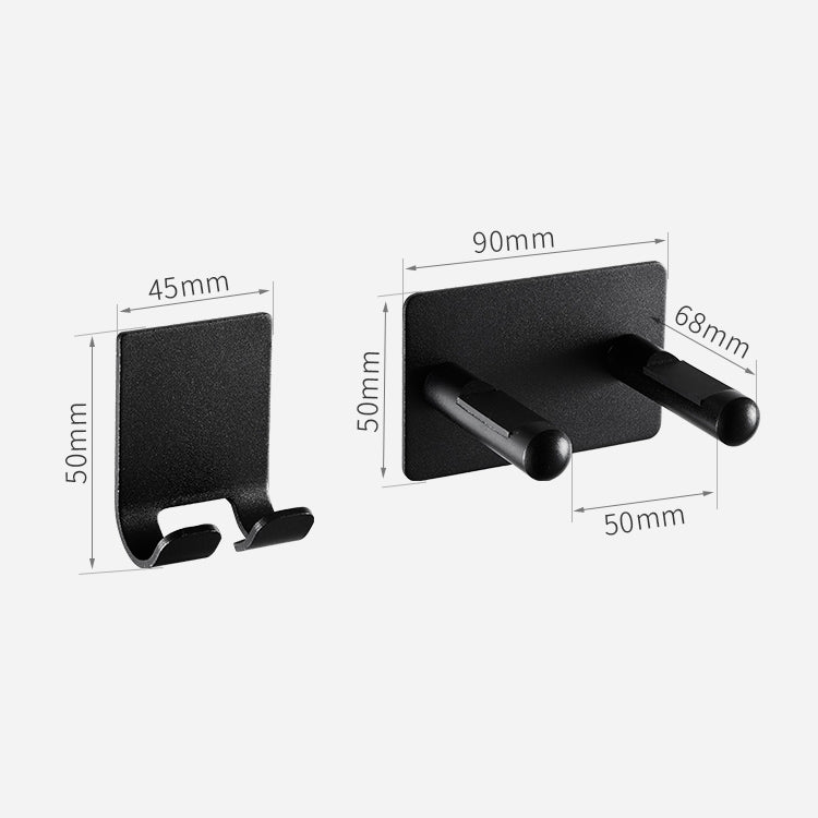 Bathroom Perforation-Free Wall-Mounted Hair Dryer Hanger Holder, Style:Separate Type