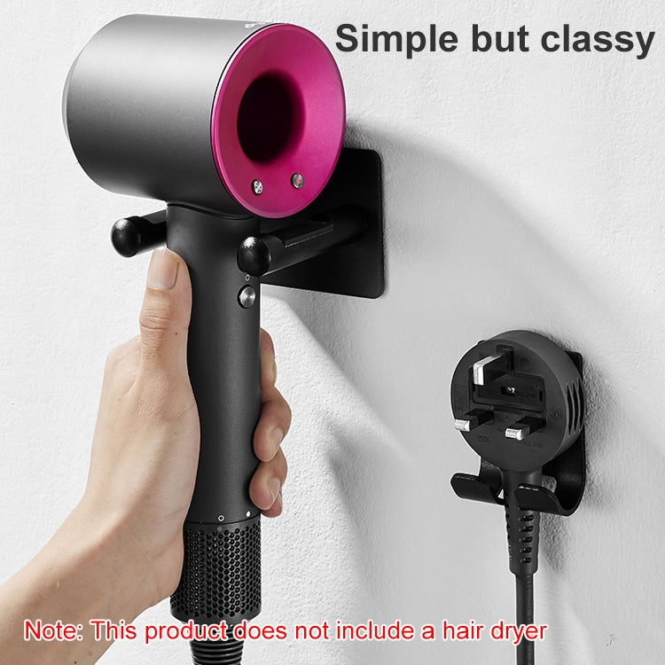 Bathroom Perforation-Free Wall-Mounted Hair Dryer Hanger Holder, Style:Separate Type