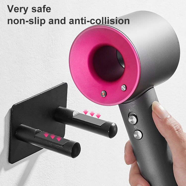 Bathroom Perforation-Free Wall-Mounted Hair Dryer Hanger Holder, Style:Separate Type