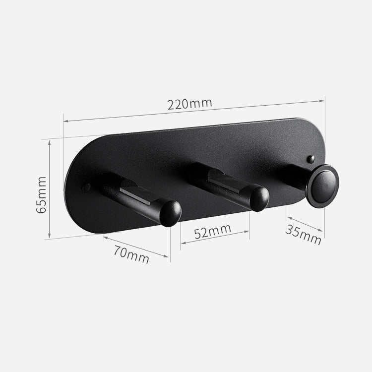 Bathroom Perforation-Free Wall-Mounted Hair Dryer Hanger Holder, Style:All-in-one