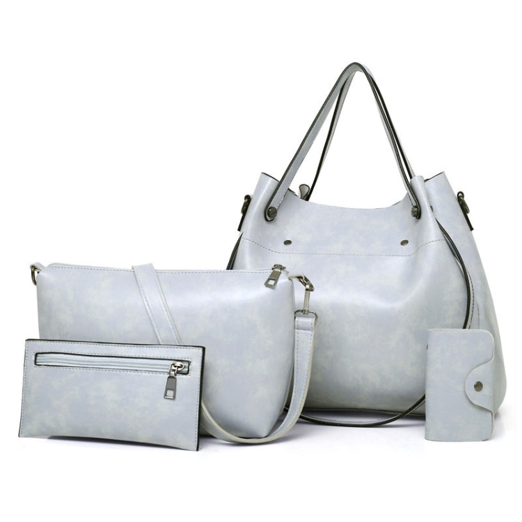 4 in 1 Ladies Retro Handbag Fashion Large Capacity Sub-Diagonal Bucket Bag