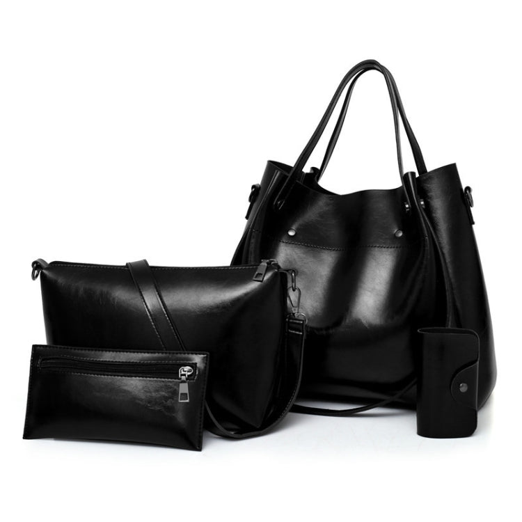 4 in 1 Ladies Retro Handbag Fashion Large Capacity Sub-Diagonal Bucket Bag
