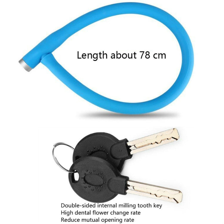 Mountain Bike Steel Cable Lock Bicycle Anti-Theft Lock Electric Bike Motorcycle Lock Chain Door Lock(Blue)