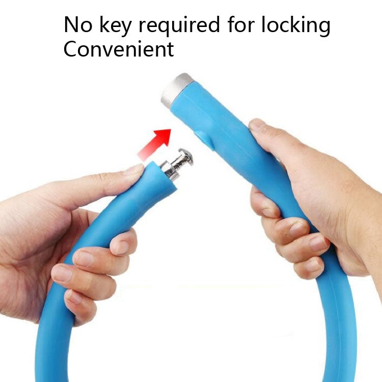 Mountain Bike Steel Cable Lock Bicycle Anti-Theft Lock Electric Bike Motorcycle Lock Chain Door Lock(Blue)