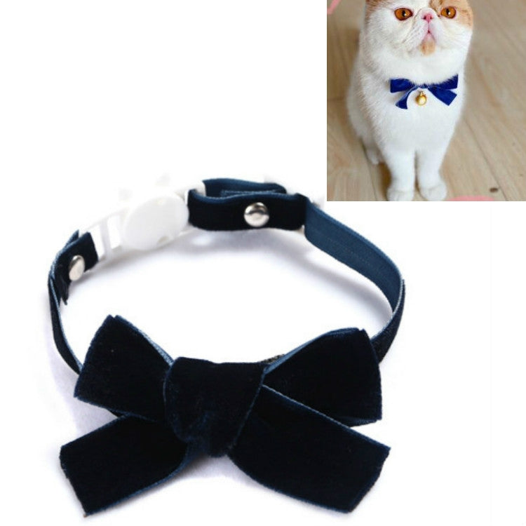 5 PCS Velvet Bowknot Adjustable Pet Collar Cat Dog Rabbit Bow Tie Accessories, Size:S 17-30cm, Style:Bowknot