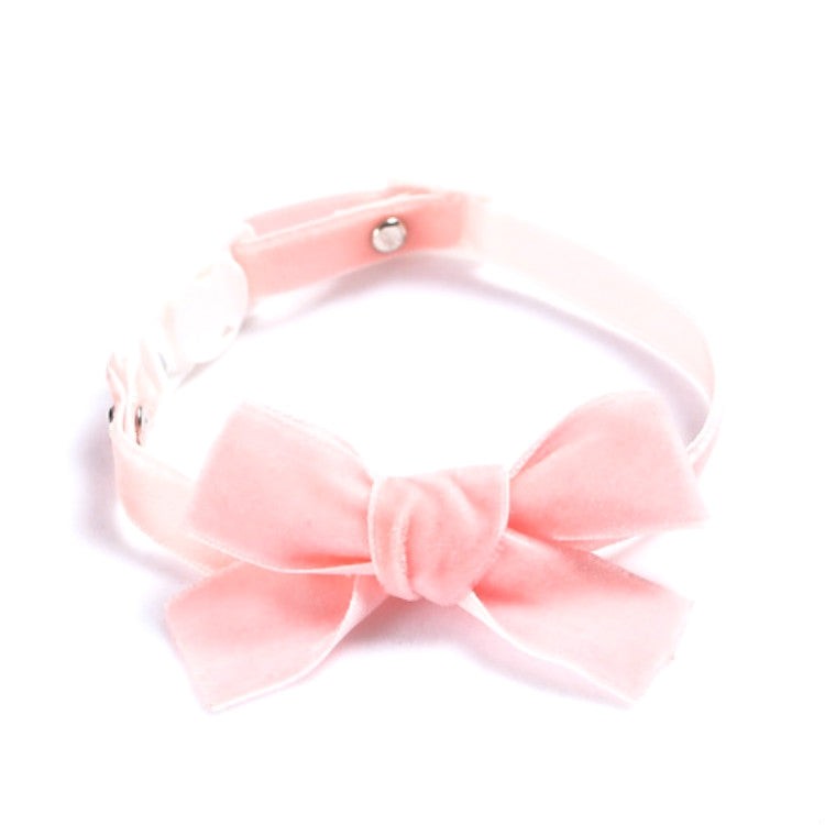 5 PCS Velvet Bowknot Adjustable Pet Collar Cat Dog Rabbit Bow Tie Accessories, Size:S 17-30cm, Style:Bowknot
