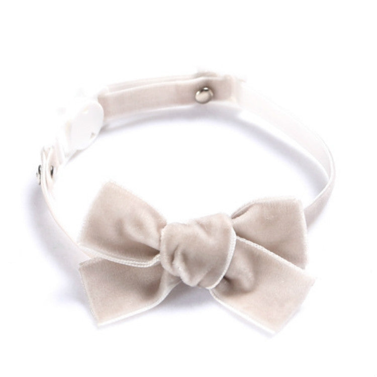 5 PCS Velvet Bowknot Adjustable Pet Collar Cat Dog Rabbit Bow Tie Accessories, Size:S 17-30cm, Style:Bowknot
