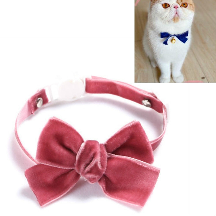 5 PCS Velvet Bowknot Adjustable Pet Collar Cat Dog Rabbit Bow Tie Accessories, Size:S 17-30cm, Style:Bowknot