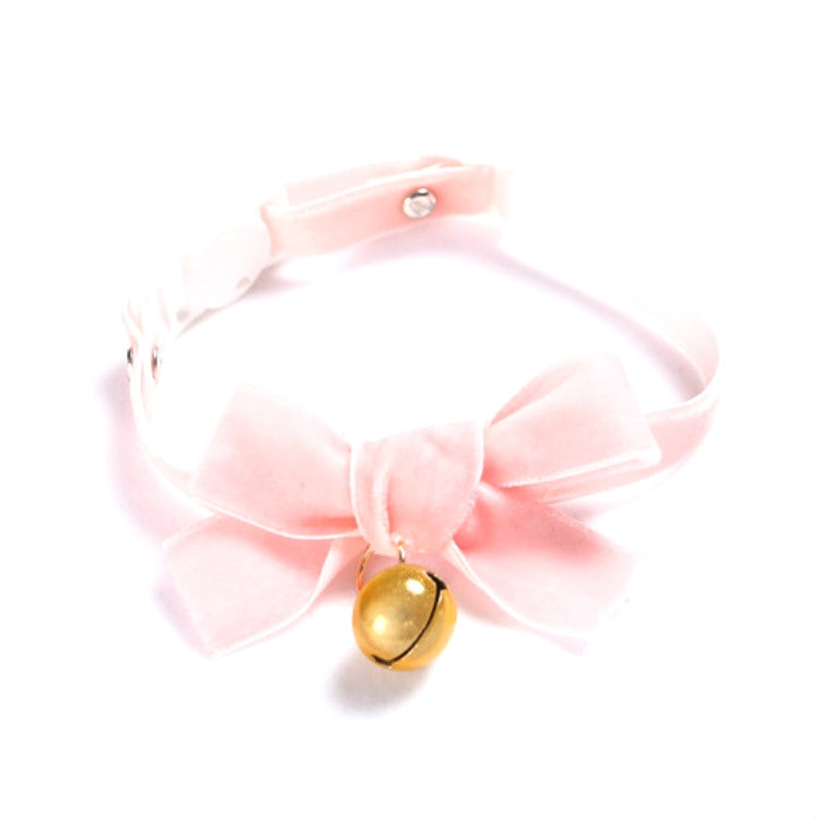 5 PCS Velvet Bowknot Adjustable Pet Collar Cat Dog Rabbit Bow Tie Accessories, Size:S 17-30cm, Style:Bowknot With Bell