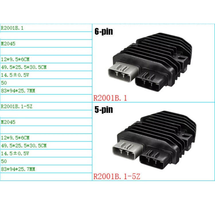 2001B.1 Motorcycle Rectifier For Can-Am Commander 1000 RHINO700/YXR700, Style:5-pin