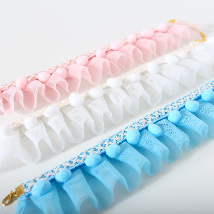 6 PCS Lace Pet Adjustable Collar Cat Dog Photo Accessories, Size:M 25-30cm