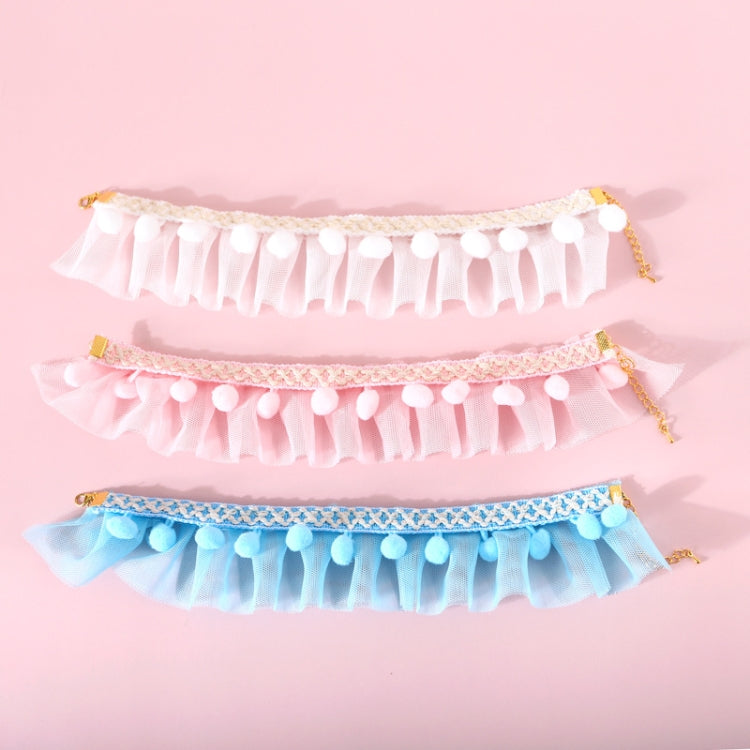 6 PCS Lace Pet Adjustable Collar Cat Dog Photo Accessories, Size:M 25-30cm