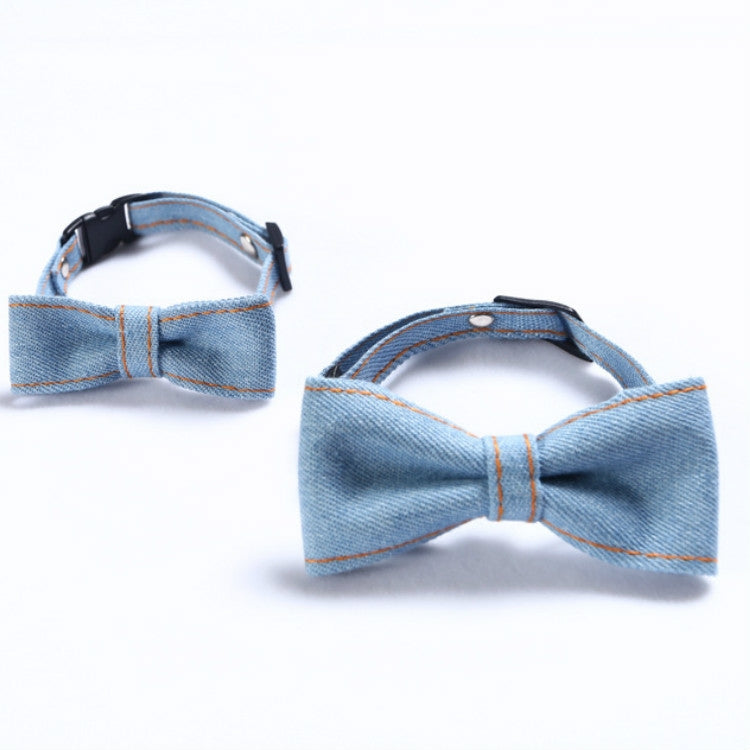 4 PCS Pet Cowboy Bow Tie Collar Cats Dogs Adjustable Tie Collars Pet Accessories Supplies, Size:S 16-32cm, Style:Small Bowknot