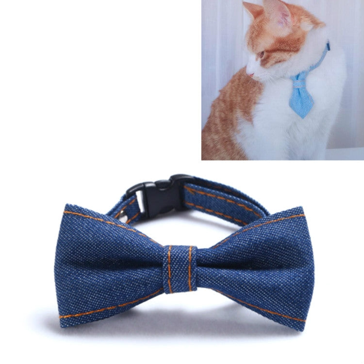 4 PCS Pet Cowboy Bow Tie Collar Cats Dogs Adjustable Tie Collars Pet Accessories Supplies, Size:S 16-32cm, Style:Small Bowknot