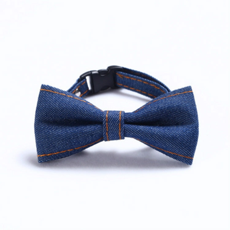4 PCS Pet Cowboy Bow Tie Collar Cats Dogs Adjustable Tie Collars Pet Accessories Supplies, Size:S 16-32cm, Style:Small Bowknot