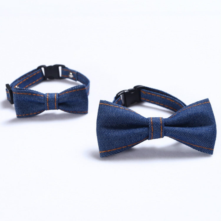4 PCS Pet Cowboy Bow Tie Collar Cats Dogs Adjustable Tie Collars Pet Accessories Supplies, Size:S 16-32cm, Style:Small Bowknot