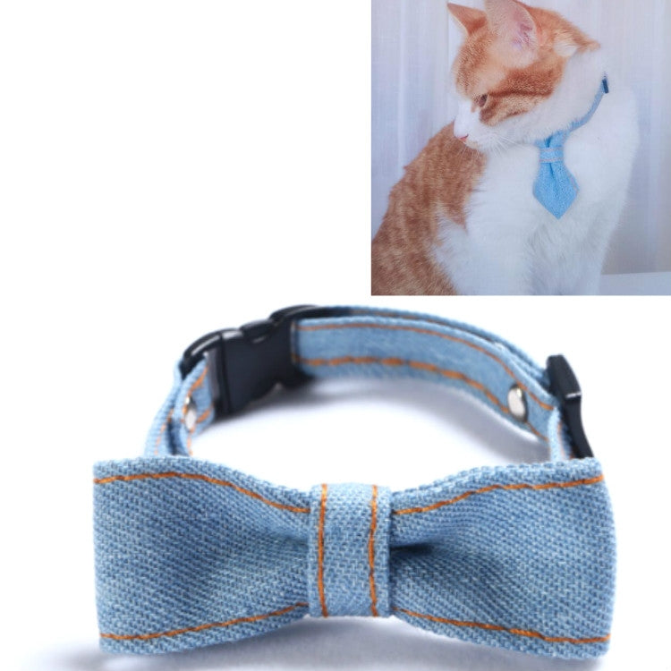 4 PCS Pet Cowboy Bow Tie Collar Cats Dogs Adjustable Tie Collars Pet Accessories Supplies, Size:S 16-32cm, Style:Big Bowknot