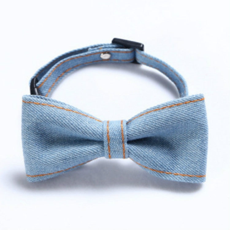 4 PCS Pet Cowboy Bow Tie Collar Cats Dogs Adjustable Tie Collars Pet Accessories Supplies, Size:S 16-32cm, Style:Big Bowknot