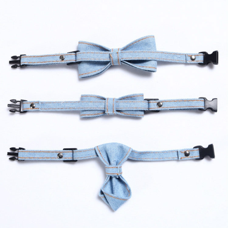 4 PCS Pet Cowboy Bow Tie Collar Cats Dogs Adjustable Tie Collars Pet Accessories Supplies, Size:S 16-32cm, Style:Big Bowknot