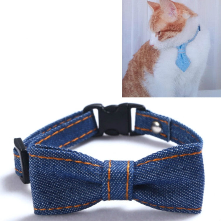 4 PCS Pet Cowboy Bow Tie Collar Cats Dogs Adjustable Tie Collars Pet Accessories Supplies, Size:S 16-32cm, Style:Big Bowknot