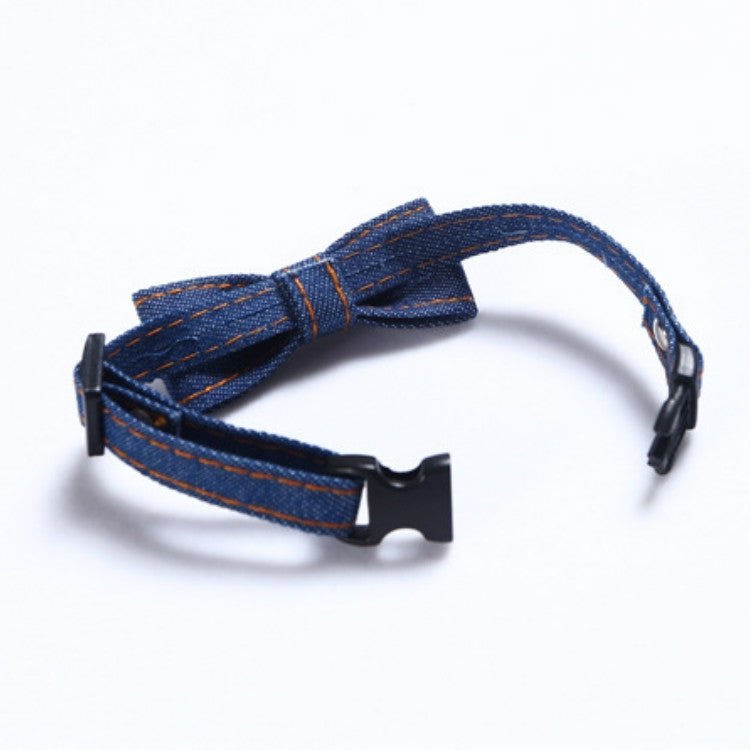 4 PCS Pet Cowboy Bow Tie Collar Cats Dogs Adjustable Tie Collars Pet Accessories Supplies, Size:S 16-32cm, Style:Big Bowknot
