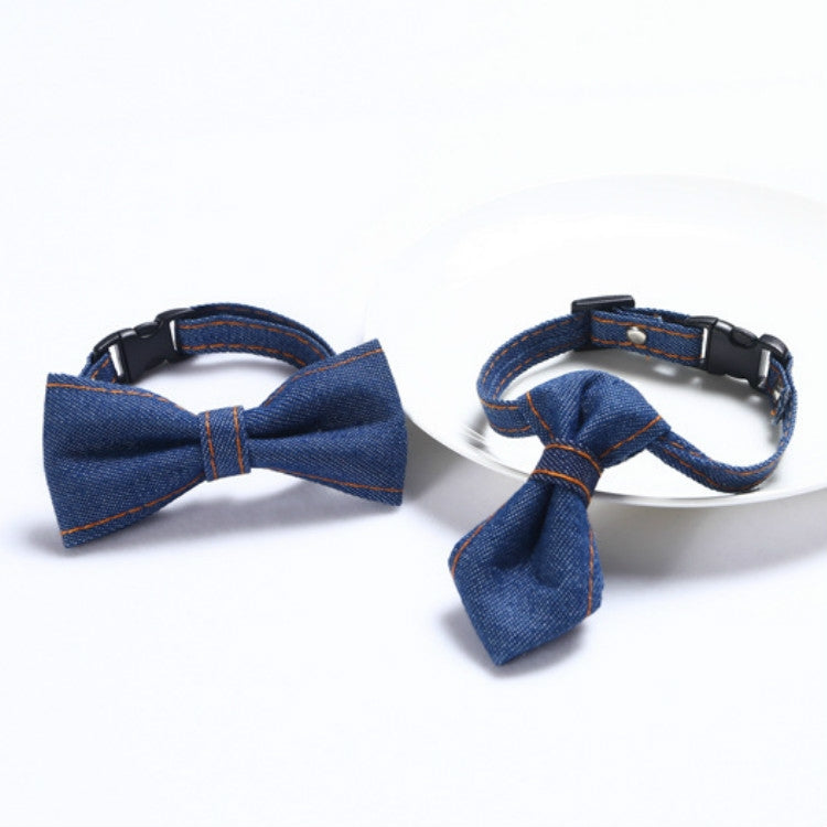 4 PCS Pet Cowboy Bow Tie Collar Cats Dogs Adjustable Tie Collars Pet Accessories Supplies, Size:S 16-32cm, Style:Tie