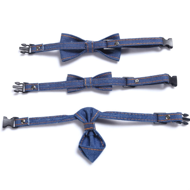 4 PCS Pet Cowboy Bow Tie Collar Cats Dogs Adjustable Tie Collars Pet Accessories Supplies, Size:S 16-32cm, Style:Tie