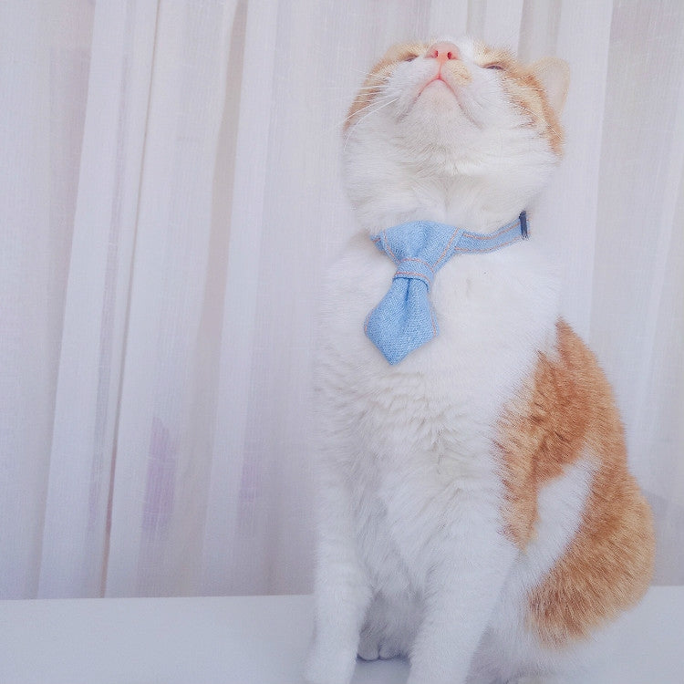 4 PCS Pet Cowboy Bow Tie Collar Cats Dogs Adjustable Tie Collars Pet Accessories Supplies, Size:S 16-32cm, Style:Tie