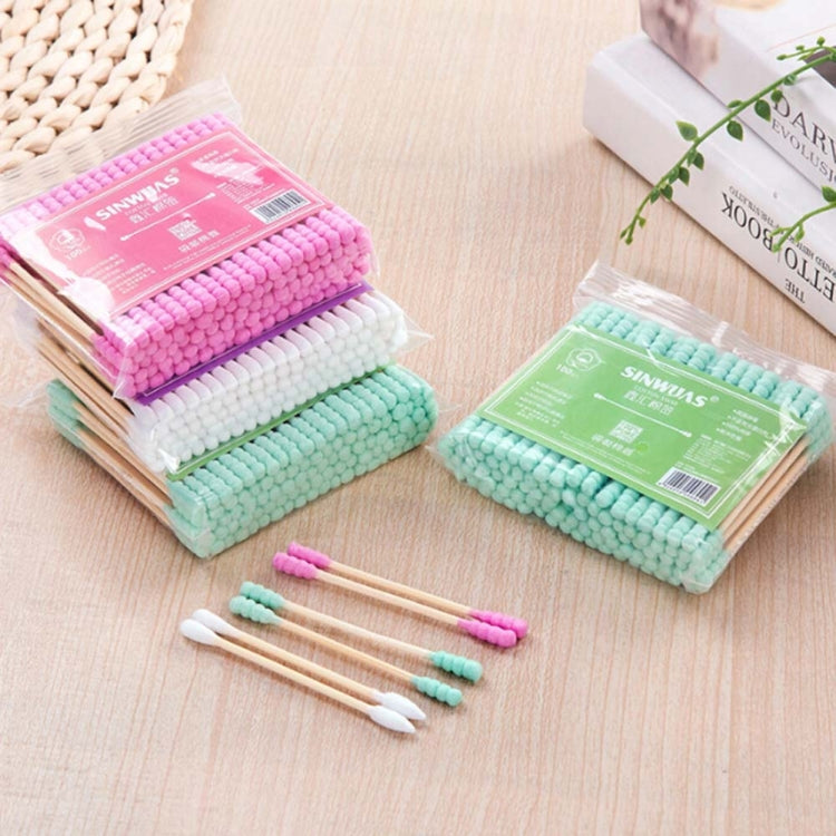 100 Pcs / Pack Double Head Ladies Cotton Swab Nose Ear Cleaning Tool(Random Color Delivery)