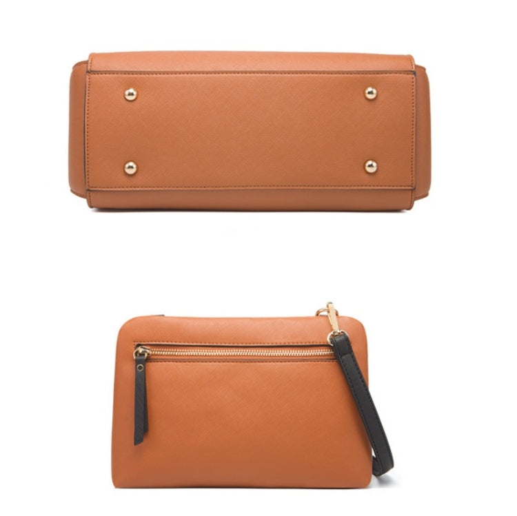 4 In 1 Fashion Color-Block Messenger Handbag Large-Capacity Bag