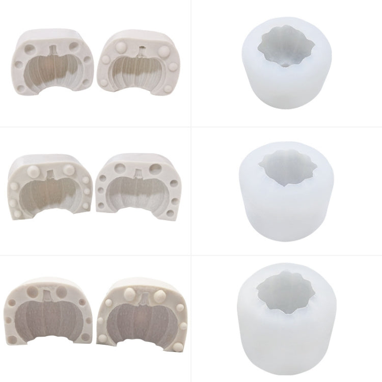 Halloween Three-Dimensional Pumpkin Cake DIY Scented Candle Silicone Mold, Specification: ZW-57