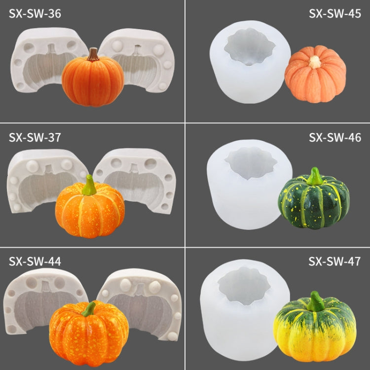 Halloween Three-Dimensional Pumpkin Cake DIY Scented Candle Silicone Mold, Specification: ZW-57