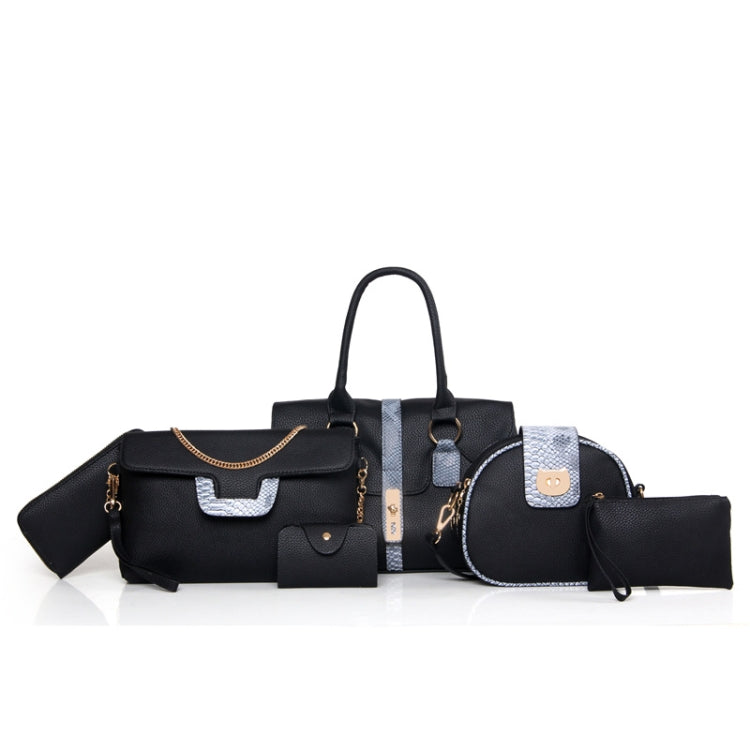 6 in 1 Snake Texture Ladies Fashion Messenger Bag Large-Capacity Bag