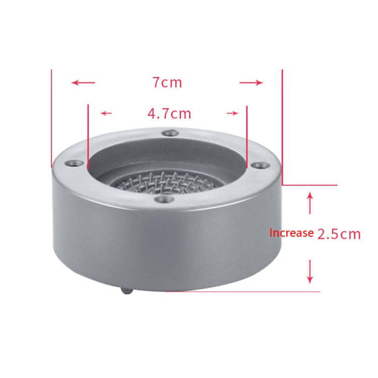 4 PCS / Set Furniture Home Appliance Washing Machine Rubber Foot Mat Moisture-Proof Shock Absorption Heightened Foot Mat Base Gray, Style:2.5cm Plus Layer