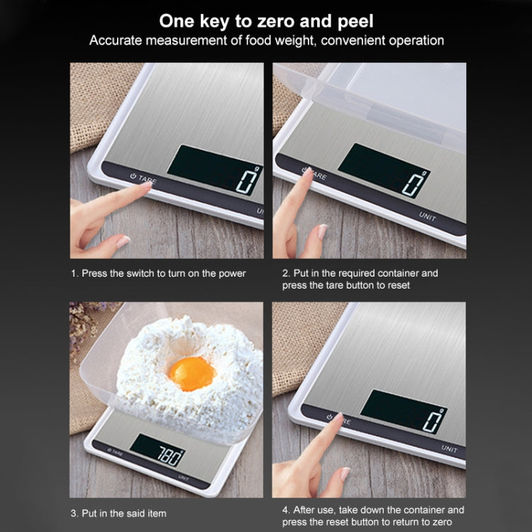 5kg/1g Stainless Steel Kitchen Scale Household Food Electronic Scale