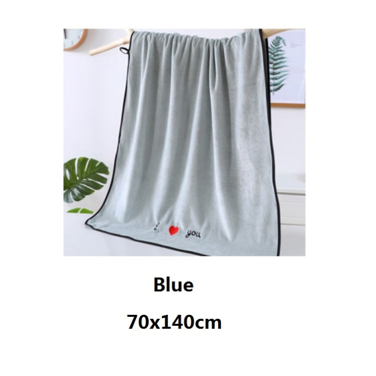 Soft Thick Absorbent Fiber Couple Large Bath Towels, Size:70x140cm