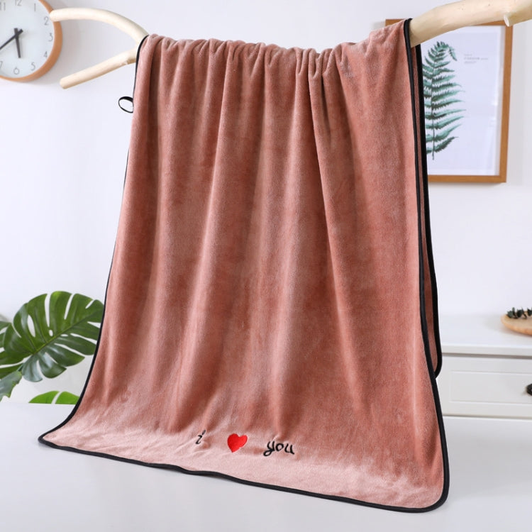 Soft Thick Absorbent Fiber Couple Large Bath Towels, Size:70x140cm