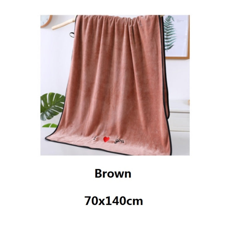 Soft Thick Absorbent Fiber Couple Large Bath Towels, Size:70x140cm